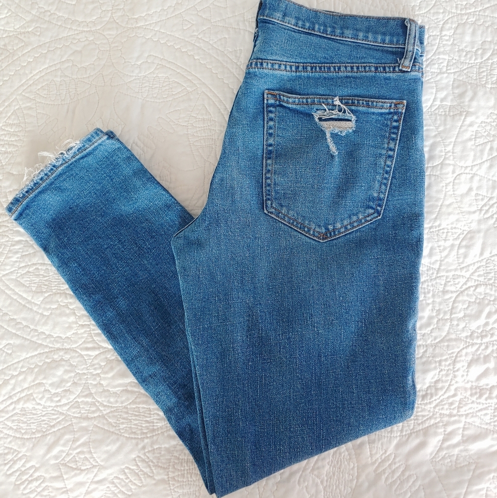 Gap Best Girlfriend Patched Jeans Sz 27